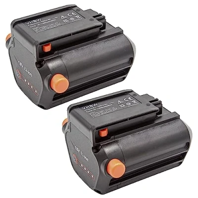 Abbildung von vhbw 2X Akku Ersatz für Gardena 9840 20, BLi 18, 9839 20 Rasenmäher (2000mAh, 18V, Li Ion)