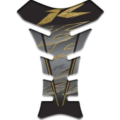 Abbildung von Tankpad aus Kunstharz, 3D Effekt, kompatibel mit Yamaha Yzf R6 YzfR6 (Gold)