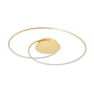 Abbildung von Lindby LED Deckenleuchte Joline, Leuchtmittel fest verbaut, warmweiß, Modern, Kunststoff, Metall, gold, weiß, inkl. Leuchtmittel, Lampe
