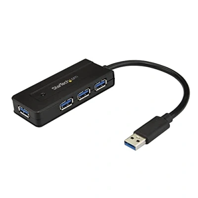 Abbildung von StarTech.com USB 3.0 Hub 4 Port mit Ladeanschluss inkl. Netzteil Erweiterung Splitter
