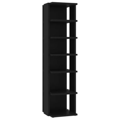 Abbildung von vidaXL Schuhschrank mit 6 Fächern Schuhablage Schuhregal Schuhaufbewahrung Schuhständer Schuhorganizer Schwarz 25x27x102cm Holzwerkstoff