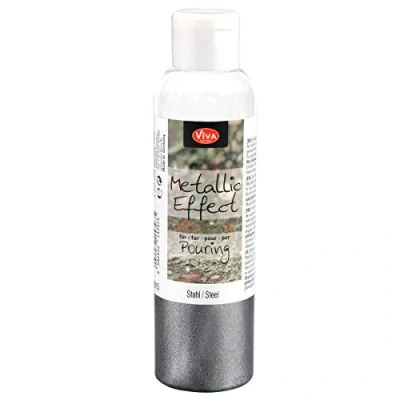 Abbildung von Viva Decor Metallic Effekt Pouring 120ml Acryl Gießtechnik Stahl