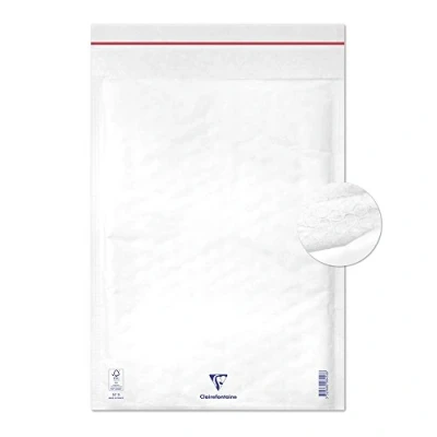 Abbildung von Clairefontaine 7356C Packung mit 10 Luftpolster Versandtaschen weiß 300x440 mm, 90g, 1 Pack