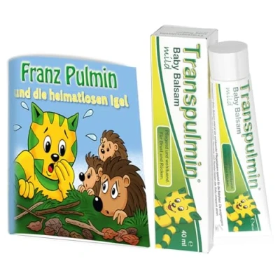 Abbildung von Transpulmin Baby Balsam mild: Wohltuender Erkältungsbalsam für Kinder ab 3 Monaten, bei Erkältung, Husten und Schnupfen, 40 g + Pixi Büchlein