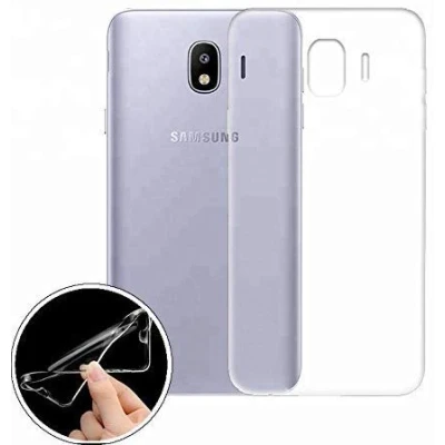 Abbildung von CoverKingz Handyhülle für Samsung Galaxy J4 2018 Silikonhülle Soft Case Bumper Durchsichtig Handy Hülle Slim Cover Transparent