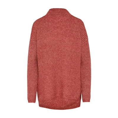 Abbildung von QS Weicher MIT Struktur Strickpullover, Damen, Größe: Large, Rubinrot