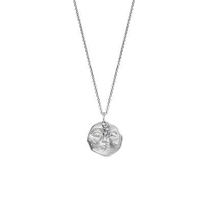 Abbildung von Engelsrufer Damen Halskette mit Sonne Mond und Sterne Anhänger aus Sterling Silber in der Farbe Silber, Länge: 42 + 4 4cm, ERN SUNMOONSTARS