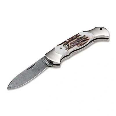 Abbildung von Böker Scout Spearpoint Hirschhorn Damast