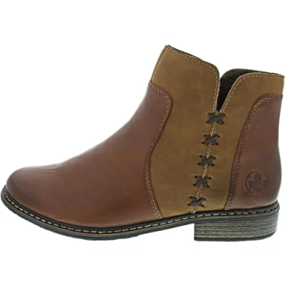 Abbildung von Rieker Stiefelette, Damen, Größe: 38, Cognac Schuhe