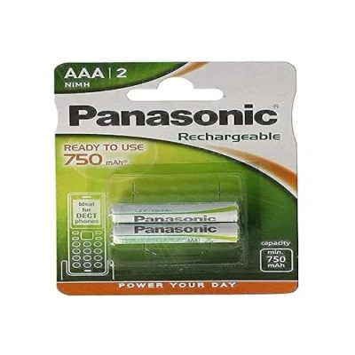 Abbildung von Panasonic HHR 4MVE/2BD Akkus für DECT Telefone. Batterie, (1,2 V V), Vorgeladen und sofort einsatzbereit
