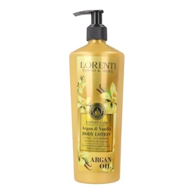 Abbildung von LORENTI TOKYO &amp; SEOUL Damen Body Cream Lotion Argan Oil Vanilla 400ml Körpercreme mit Tiefenpflege Körperlotion Feuchtigkeitslotion Körperpflege Frauen