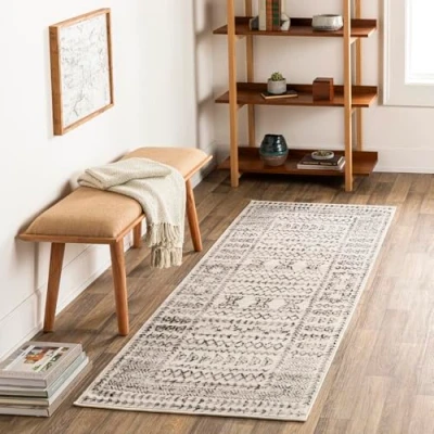 Abbildung von Surya Läufer &quot;Geometric 2313&quot;, rechteckig, Skandi Design, Modern Boho Kurzflor Wohnzimmerteppich, Flurteppich