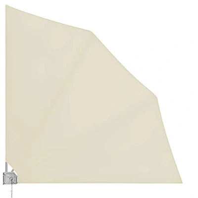 Abbildung von Deuba® 2X Balkonfächer Sichtschutz inkl. Abdeckung 140x140cm Wetterfest UV beständig Terrasse Seitenmarkise Sonnenschutz Wandhalterung Anthrazit