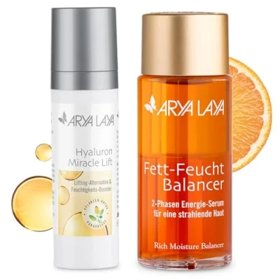 Abbildung von ARYA LAYA Naturtalente Kombipack, Fett Feucht Balancer Klassiker, 50 ml &amp; Hyaluron Miracle Lift, 30 im attraktiven Bundle