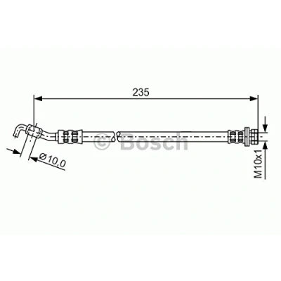 Abbildung von BOSCH 1 987 481 177 Bremsschläuche 225 M10x1 TOYOTA: Corolla Verso