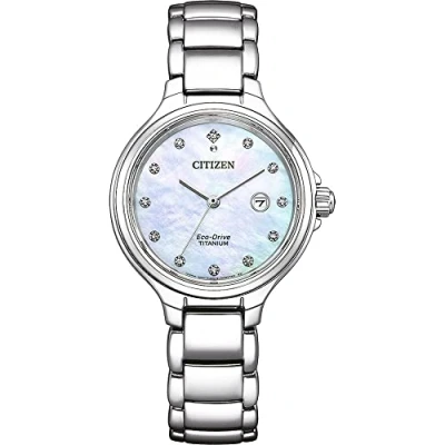 Abbildung von Citizen Titanuhr EW2680 84D, Armbanduhr, Damenuhr, Solar, Titanarmband, Saphirglas