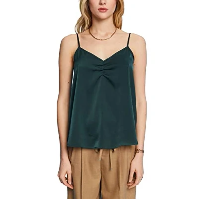 Abbildung von ESPRIT Damen 013ee1f310 Bluse, 376/Dark Teal Green 2, XL
