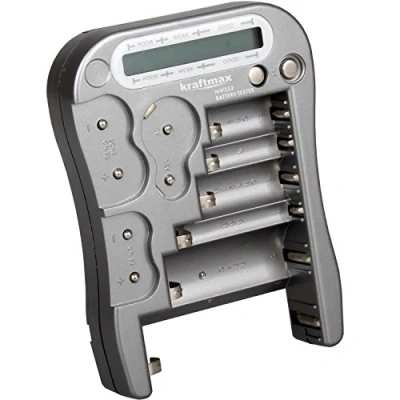 Abbildung von kraftmax Batterietester Universal Batterie und Akku Testgerät mit LCD Display LX5900 Knopfzellen Test