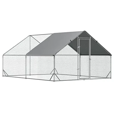 Abbildung von Hühnerstall Freilaufgehege XXL mit Schatten Dach Stahl 3 x 4 2 m