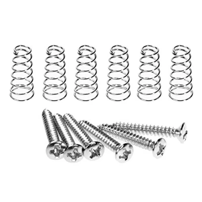 Abbildung von Domybest 6er Set Single Coil Tonabnehmer Schrauben für Stratocaster, Telecaster, Gitarren silber