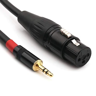Abbildung von NANYI 3,5 mm TRS Stereo Stecker auf XLR Buchse Interconnect Audio Mikrofon Kabel, Geeignet für iPod, Handy, aktive Lautsprecher, Bühne, DJ, Studio Audiokonsole, 0.5Meter