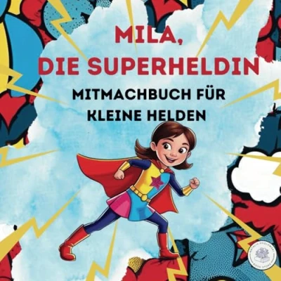 Abbildung von Mila, die Superheldin Ein Mitmachbuch für kleine Helden: Abenteuer erleben, helfen und spielen interaktives Buch Helden!