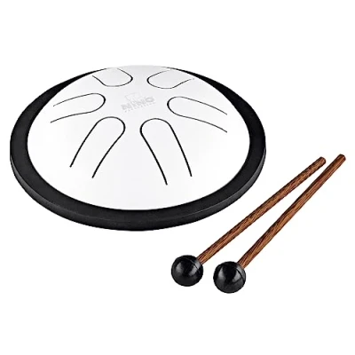 Abbildung von Nino Percussion Mini Melody Stahl Zungentrommel mit Schlägeln für alle Altersgruppen einfach Songs erstellen Klassenzimmer Musik, 2 Jahre Garantie (NINO980WH)