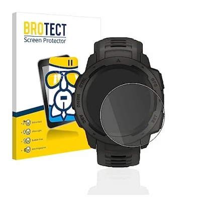 Abbildung von BROTECT Schutzglas für Garmin Instinct Solar Schutzfolie Panzer Folie Glas [Extrem Kratzfest 9H, Anti Fingerprint, Ultra Transparent]