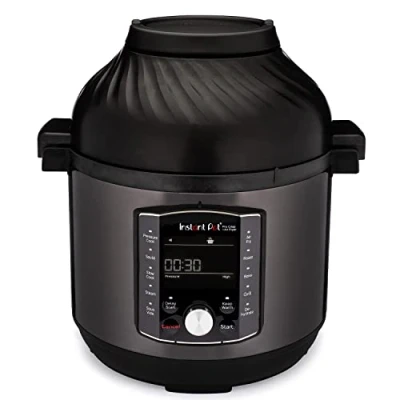Abbildung von Instant Pot Multikocher 140 0027 01 EU, 1500 W, 7.6 l Schüssel, 2 abnehmbare Deckel für Schnellkochen und Heißluftfrittieren