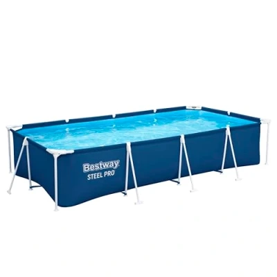 Abbildung von Bestway Steel Pro Frame Pool ohne Pumpe 400 x 211 81 cm , dunkelblau, eckig
