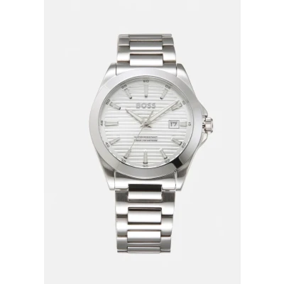 Abbildung von BOSS Strike Uhr silvercoloured, Herren, Größe: One Size, Silver coloured