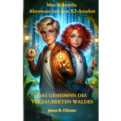 Abbildung von Max, Amelia und Das KI Amulett: Geheimnis des verzauberten Waldes