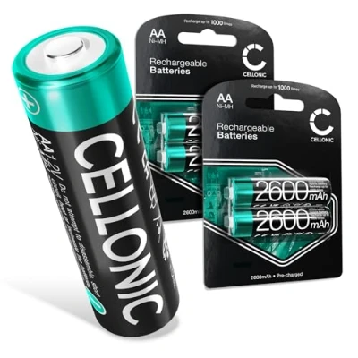 Abbildung von CELLONIC® GPS Ersatz Akku 010 11874 00 361 00071 Ersatzakku für Garmin Oregon Dakota Montana Monterra Astro GPSMAP eTrex Touch Approach Navigationsgerät 4X 2600mAh AA Navi Batterie