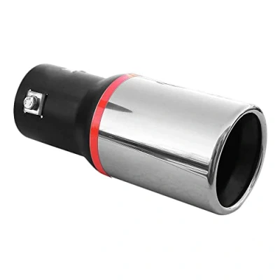 Abbildung von Universell Auspuffblende Rund Endrohr Edelstahl Auto Endrohrblenden Auspuffendrohr Auspuffrohr Tuning Schalldampf Blende Sport Chrom Auspuffspitzen