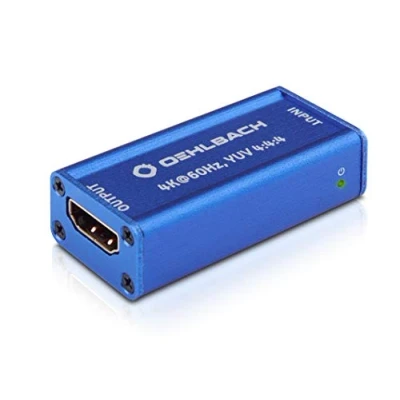 Abbildung von Oehlbach UltraHD Repeater (HDMI Signalverstärker für Signale, HDR, Dolby Vision, 4K mit 60Hz, HDCP 2.2) Kobaltblau