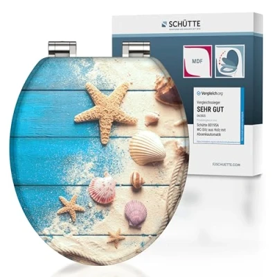 Abbildung von Schütte WC Sitz &quot;BEACH AND WOOD&quot;, Toilettendeckel, mit Absenkautomatik