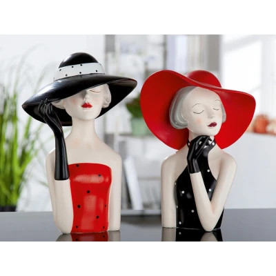 Abbildung von GILDE Dekofigur &quot;Figur Lady mit rotem Hut&quot;