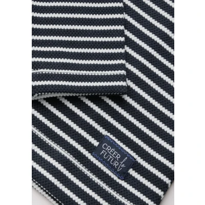 Abbildung von CECIL Damen B322624 Gestreiftes Strukturshirt, Universal Blue, S EU