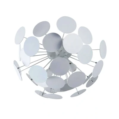 Abbildung von Lindby Deckenleuchte Kinan, Ø 54 cm, weiß, Metall, E14