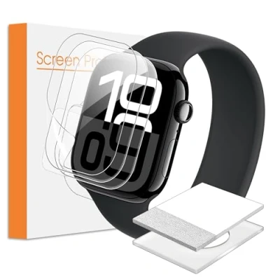 Abbildung von FDHYFGDY 3 Stück Schutzfolie für Apple Watch Series 10 42 mm Folie, Flexible TPU, iwatch 42mm Displayschutz, Blasenfreie, Weich HD Klar Displayfolie, Volle Abdeckung, Anti Staub