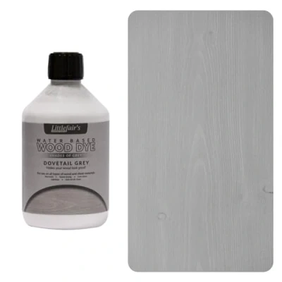 Abbildung von Littlefair&#039;s Holzlasur 500ml Innen Holz Lasur Für Natürliche Holzmaserung Wasserbasierte Wood Stain Schnell Trocknend &amp; Umweltfreundlich Farbe: Schwalbenschwanzgrau