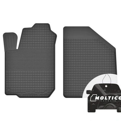 Abbildung von Vorne Gummimatten mit Rand Auto Fußmatten Gummi Automatten Passgenau 2 teilig Set passend für Citroen Berlingo II 2008 2018