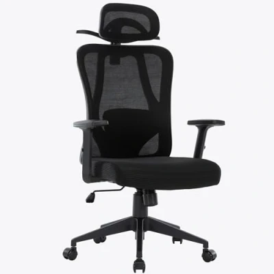 Abbildung von TRISENS Bürostuhl mit platzsparendem Kleiderbügel ergonomischer Schreibtischstuhl Nacken und Lordosenstütze komfortabler Gamingstuhl Netzrückenlehne Wippfunktion, Farbe:Schwarz