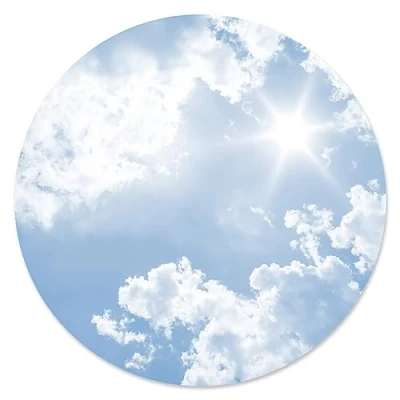 Abbildung von Mauspad im Himmel Design I Ø 22 cm rund Mousepad in Standard Größe, rutschfest schlicht zeitlos neutral dv_658