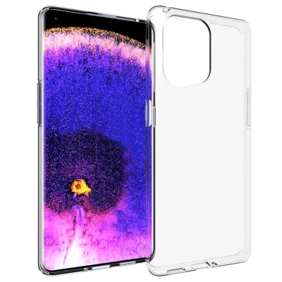 Abbildung von Oppo Find X5 5G Hülle Silikon Accezz Soft Case/Backcover Handyhülle Transparent