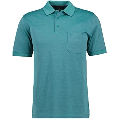 Abbildung von RAGMAN Herren Softknit Polo mit Brusttasche, Kurzarm S, Smaragd 340