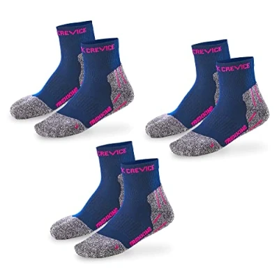 Abbildung von Black Crevice Trekkingsocken kurz, 3 Paar, navy/fuxia, 39 42