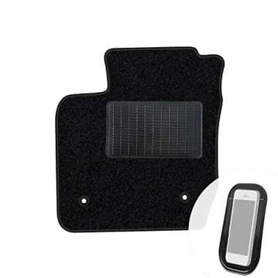 Abbildung von moto MOLTICO Fahrer Fußmatte Auto Velours Fahrerseite Autoteppiche Schwarz Fahrermatte 1 teilig passend für Ford Courier ab 2013