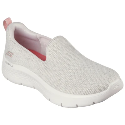 Abbildung von Skechers Performance GO WALK FLEX SLIP ON Walkingschuh, Damen, Größe: 43, Natural Textil