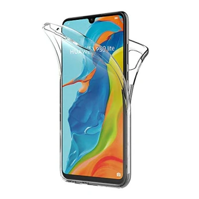 Abbildung von AICEK Compatible Huawei P30 Lite Hülle, 360Full Body Transparent Silikon Schutzhülle für Case Durchsichtige TPU Bumper Handyhülle (6,15 Zoll)